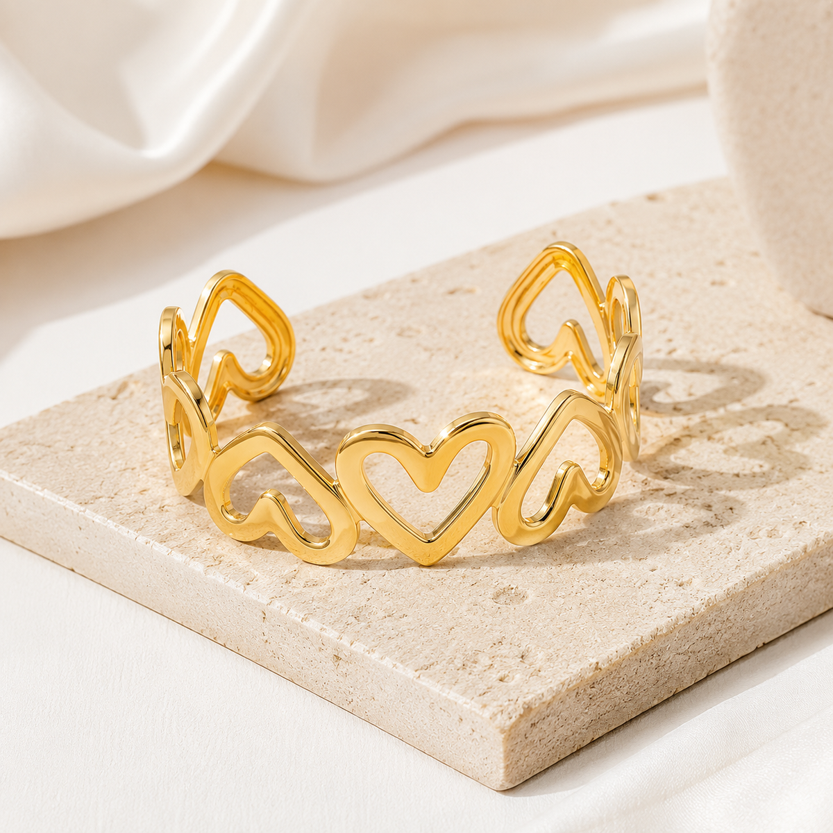 Amora Heart Cuff Bracelet