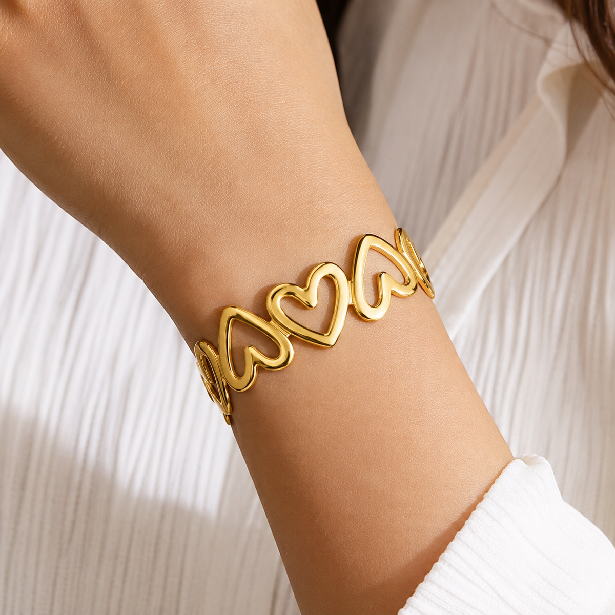 Amora Heart Cuff Bracelet