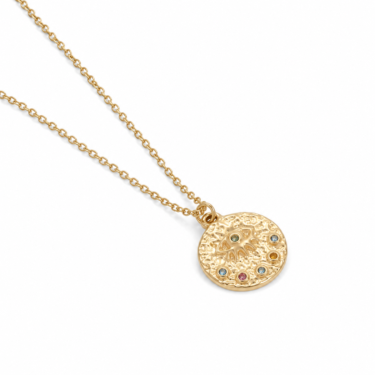 Celestial Zodiac Coin Necklace