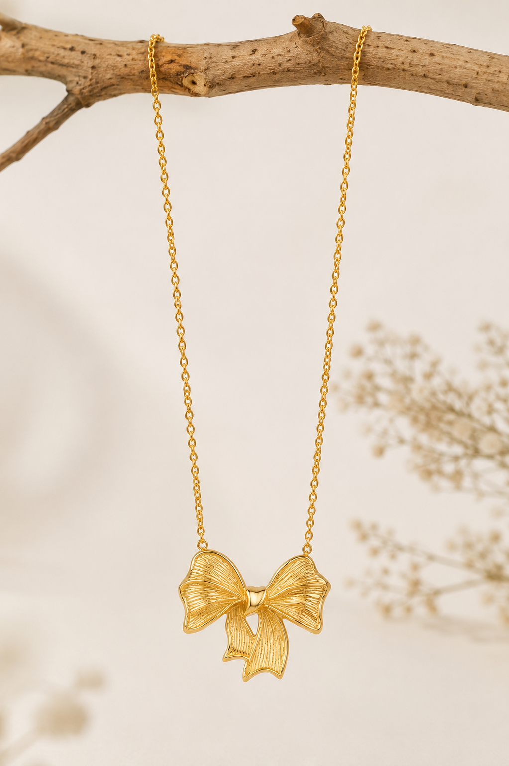 Bow Charm Necklace