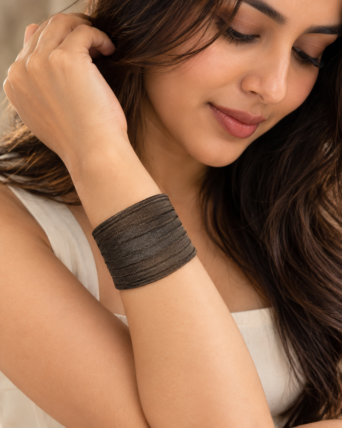 Aurelia Mesh Cuff Bracelet