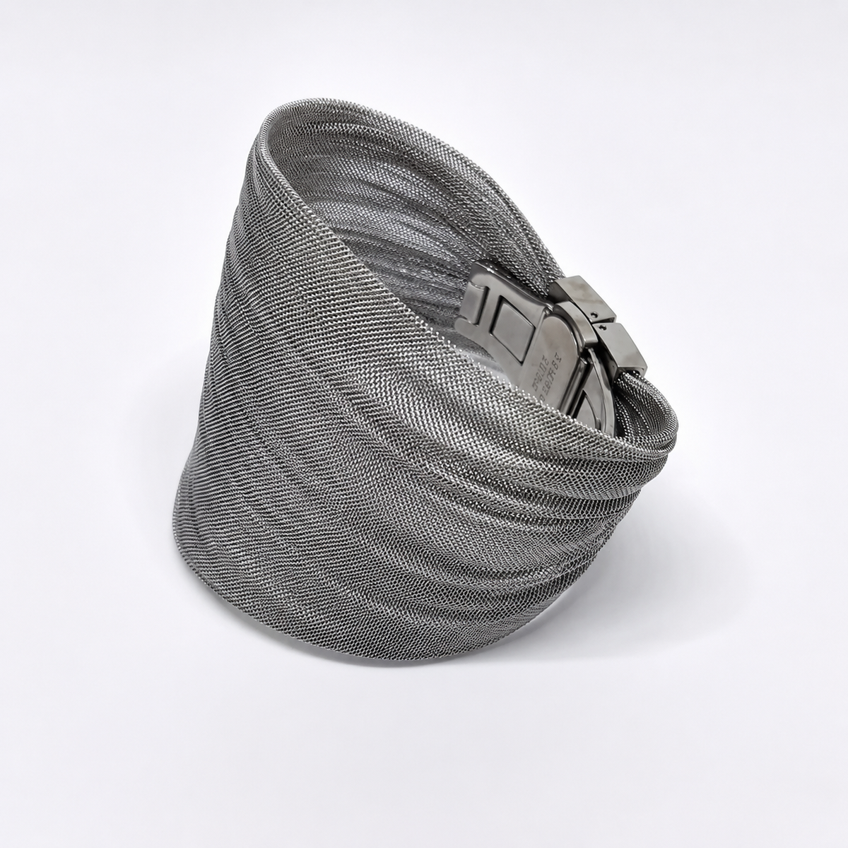Sculptural mesh cuff bracelet