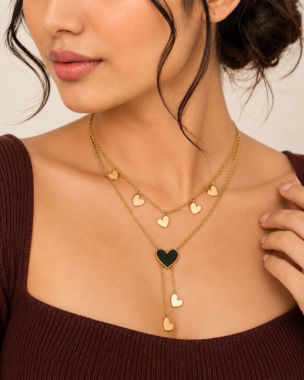 Amora Heart Layered Necklace