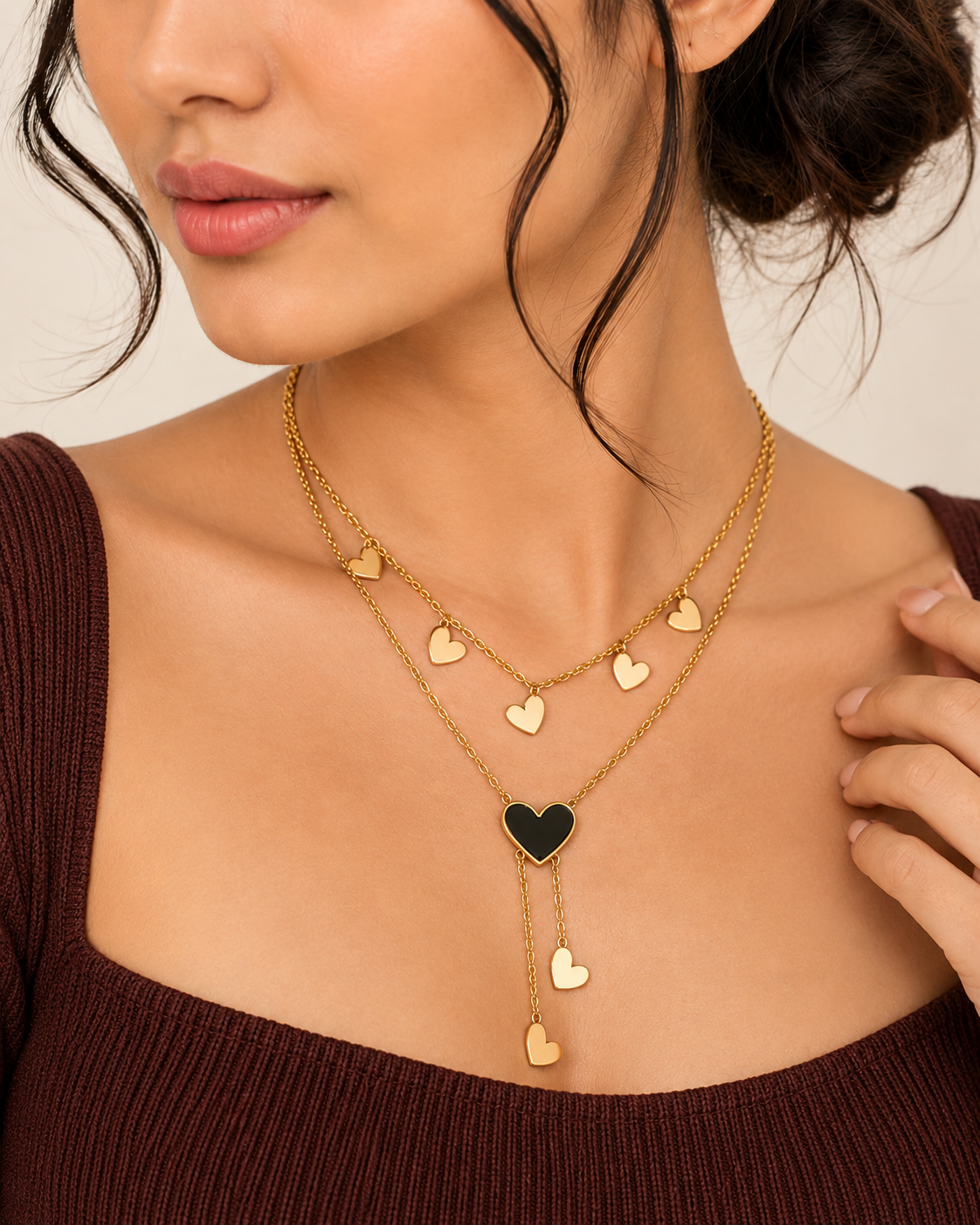 Amora Heart Layered Necklace