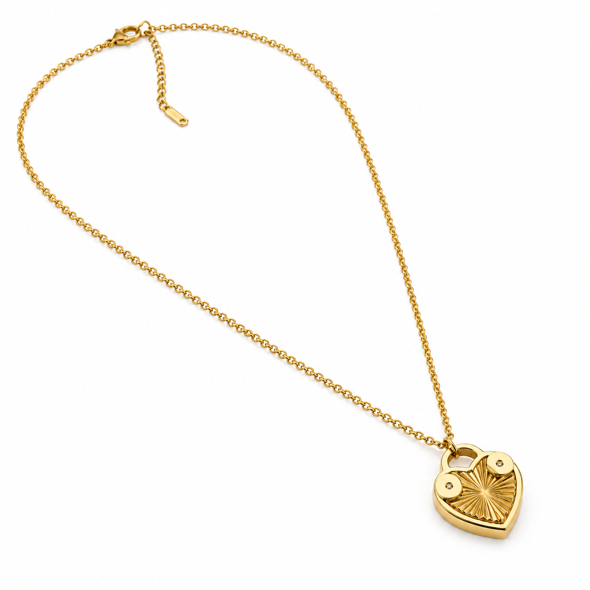 Radiant Heart Lock Necklace
