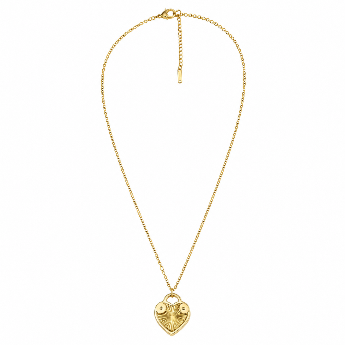 Radiant Heart Lock Necklace