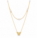 Pearl Flutter Layered Necklace