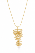Verdant Pearl Cascade Necklace