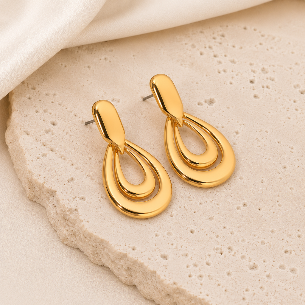Droplets Heart Shape Earring