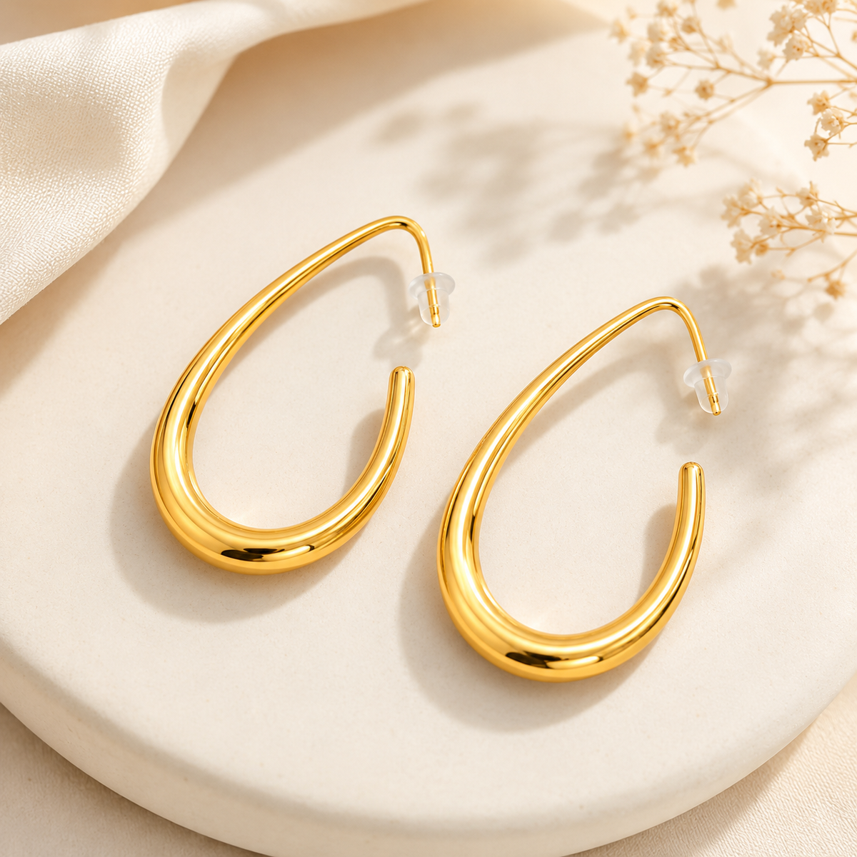 Gold Teardrop Earrings