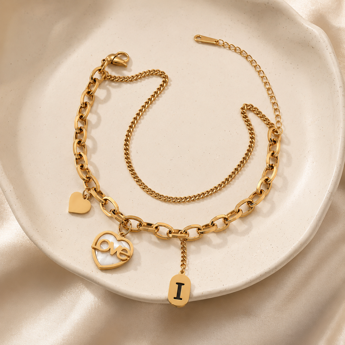 Letter Charm Bracelet